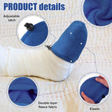 Jiuguva Cast Toe Covers and Socks for Women Men 4 Pack Nonslip Cast Toe Cover Cast Sock Toe Cover Protector to Keep Warm, Fits Ankle, Leg and Foot Cast (Dark Blue, Black)