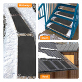 mestyl 3 Pcs Snow Melting Mat Outdoor, 10" x 30" Heated Snow Melting Mats, Non-Slip Heated Ice and Snow Carpet with Power Cord, Heated Walkway Mat for Winter Outdoor Stairs, Sidewalks, Garages, Decks