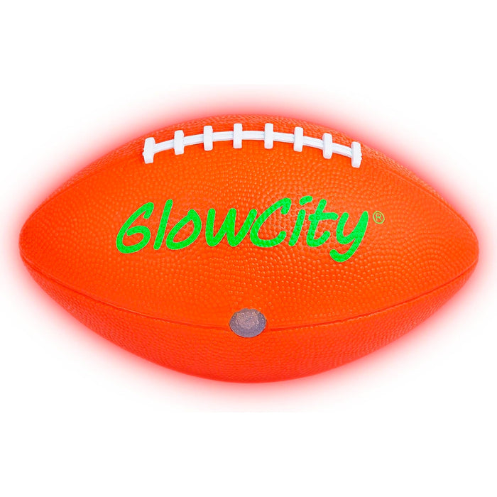 GlowCity Glow in The Dark Football - Light Up, Official Size Footballs - LED Lights and Pre-Installed Batteries Included﻿