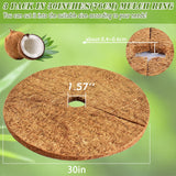 ZeeDix 3 Pcs Coconut Fibers Mulch Ring Tree Protector Mat,30 Inch 100% Natural Coco Coir Tree Protection,Tree Ring Mats Tree Disc Plant Cover for Indoor or Outdoor