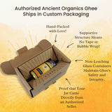 Ancient Organics Ghee, Organic Grass Fed Ghee Butter – Gluten Free Ghee, Clarified Butter, Vitamins & Omegas, Lactose Reduced, 100% Certified Organic, Kosher, USDA Certified – 8 Fl Oz (Pack of 1)