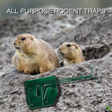 Qualirey 8 Pack Mole Trap Gopher Trap Ground Squirrel Trap Galvanized and Oil Hardened Steel Animal Trap Reusable Gopher Trap Vole Traps for Outdoor Lawn Garden Yard Farm (Green)