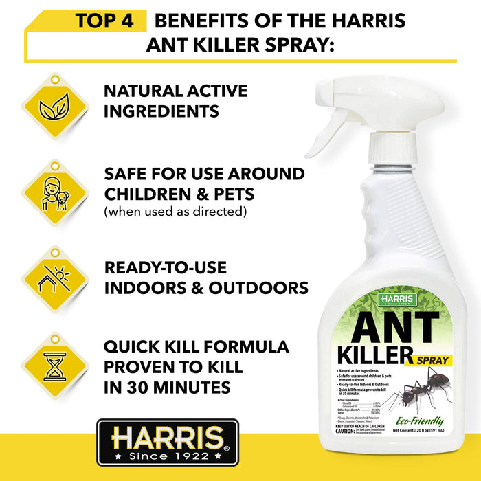 Harris Ant Killer Spray, 20 oz for Indoor and Outdoor Use