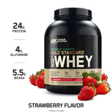 Optimum Nutrition Gold Standard 100% Whey Protein Powder, Naturally Flavored Strawberry, 4.8 Pound (Packaging May Vary)