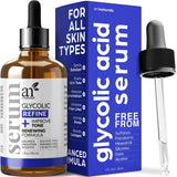 artnaturals Glycolic Serum - Face Serum - Vitamin C and Aloe Vera - Exfoliates and Minimizes Pores, Reduce Acne, Breakouts, and Appearance of Aging and Scars -1 oz.