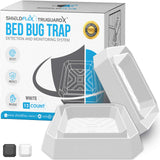 Bed Bug Trap — 12 Pack | TruGuard X Bed Bug Interceptors (White) | Eco Friendly Bed Bug Traps for Bed Legs | Reliable Insect Detector, Interceptor, and Monitor for Pest Control and Treatment