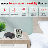 ThermoPro TP50 2 Pieces Digital Hygrometer Indoor Thermometer Room Thermometer and Humidity Gauge with Temperature Humidity Monitor