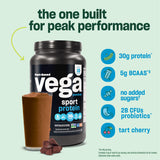 Vega Premium Sport Protein Mocha Protein Powder, Vegan, Non GMO, Gluten Free Plant Based Protein Powder Drink Mix, NSF Certified for Sport, 4lb 3 oz