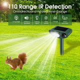 PRODCA Ultrasonic Animal Repellent Outdoor,Animal Deterrent Devices Outdoor with Motion and Light Sensor and Sound,Squirrel Cat Deer Bird Repellent Deterrent Sound Devices for Yard