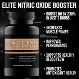 Nugenix Nitric Oxide Booster Supplement - Nitric Oxide Flow, L-Arginine, L-Citrulline, Pine Bark Extract - Vasodilator - 100 Capsules