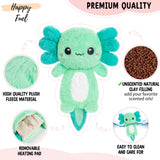 Axolotl Microwavable Unscented Heating Pad for Women and Kids- Cute Soft Cozy Pillow Plush Heatable Warm Stuffed Animals - Kawaii Hot and Cold Plushie Food Toy - Axolotl Gifts for Girls and Boys