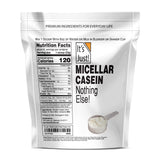 It's Just! - 100% Casein Protein Powder, Unflavored, 3lbs (48oz), Made in USA, One Ingredient, Slow Burning, Time Release, 6.9g BCAAs, 1g Carb, Non-GMO