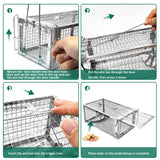 SZHLUX Rat Traps Indoor,Humane Rat Trap That Work for Home Outdoor,Small Squirrel Rodent Animal-Mouse Vole Chipmunk Baby Rabbit Live Trap Cage,Catch and Release.