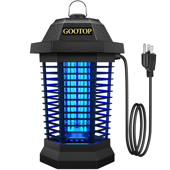 GOOTOP Mosquito Zapper, Bug Zapper Outdoor, Electric Bug Zapper, Fly Zapper, Mosquito Killer, 3 Prong Plug, 90-130V, Black