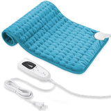 Heating Electric Pad for Back, Shoulders, Abdomen, Waist, Legs, Arms, Electric Heating Pad with Heat Settings, Timer, Heat Pad with Auto Shut Off, Blue (17''×33'')