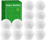 12 Pack Rodent Repellent, Natural Peppermint Oil Mouse and Rats Repellent, Peppermint Balls for Mice, Roaches, Moles, Squirrels, Ants, Moths, Indoor & Outdoor Use, Safe for Pets & Kids