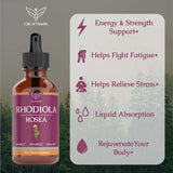Rhodiola Rosea Tincture - Rhodiola - For Energy, Stamina, Brain Support, Stress Relief, Mood Support & More - Energy Supplements - Rhodiola Extract - Rhodiola Tincture - Rhodiola Supplement (2 Pack)