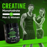 DG Nutrition Creatine Monohydrate Gummies 5g for Men & Women, Sugar-Free & Vegan Pre-Workout Supplement for Muscle Growth & Recovery, Taurine & B12, Energy Boost, 120Ct
