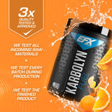 EFX Sports Karbolyn Fuel | Fast-Absorbing Carbohydrate Powder | Carb Load, Sustained Energy, Quick Recovery | Stimulant Free | 18 Servings (Orange)