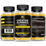 EFFECTIVE NUTRA Creatine Gummies for Men & Women - Creatine Monohydrate Gummies for Strength, Muscle, Energy - Natural Lemon Flavor (90ct)