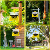 Fly Traps Outdoor Hanging, 8 Natural Pre-Baited Fly Hunter Stable Horse Ranch Fly Trap, Mosquito Fly Bags Outdoor Disposable Catchers Killer Repellent for Barn Farm Patio & Camping