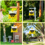 Fly Traps Outdoor Hanging, 12 Natural Pre-Baited Fly Hunter Stable Horse Ranch Fly Trap, Mosquito Fly Bags Outdoor Disposable Catchers Killer Repellent for Barn Farm Patio & Camping