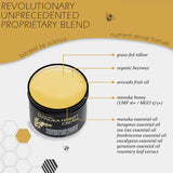 Manuka Eczema Honey Cream - Moisturizer for Sensitive Skin, Eczema, Psoriasis, Dermatitis - Manuka Honey Ointment, Grassfed Tallow by Balm of Gilead