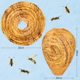3 Pack Fake Wasp Nest Decoy Hanging Wasp Deterrent Hornets Yellow Jackets Carpenter Bee Repellent Garden Outdoor Patio Waterproof Material