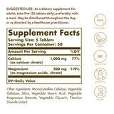 Solgar Calcium Magnesium Citrate, 250 Tablets - Supports Healthy Bones & Teeth - Musculoskeletal & Nervous System Support - Highly Absorbable - Non-GMO, Vegan, Gluten Free, Dairy Free - 50 Servings