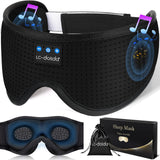 LC-dolida Sleep Mask with Bluetooth Headphones,Sleep Headphones Bluetooth Sleep Mask 3D Sleeping Headphones for Side Sleepers Best Gift and Travel Essential (Elegant Black)