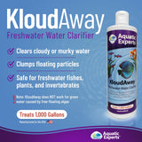 KloudAway Freshwater Aquarium Water Clarifier - Clears Cloudy Water, Water Clarifier for Fish Tank, Made in USA, Aquatic Experts (1 Pack)