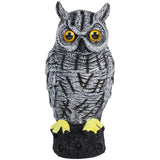 Hausse Fake Owl Decoys, Plastic Bird Scarecrow Sculpture Scare Birds Away, Horned Owl Bird Deterrents, Garden Protectors, Nature Enemy Horned Pest Repellent for Outdoor Garden Yard