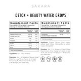 Sakara Beauty Water + Detox Water Drops - Trace Mineral Drops & Chlorophyll Liquid Drops, Liquid Magnesium, Chloride, Sodium, Potassium, Sulfate, Lithium, Boron Supplements, Liquid Chlorophyll Drops