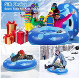 KEUCL Snow Tube, 47 Inch Cold-Resistant Inflatable Big Snow Sled for Kids and Adults, Thickened Heavy Duty Hard Bottom Sleds Snow with Handles, Winter Toys for Outdoor Sledding Snow Tube Sports