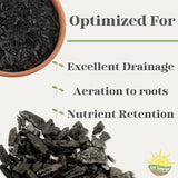 Horticultural Charcoal for Indoor Plants (12 Quarts), Hardwood Soil Additive for Orchids, Terrariums, and Gardening