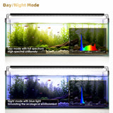 GLOWRIUM Aquarium Light, LED Full Spectrum Freshwater Fish Tank, Daylight/Moonlight Mode and infinitely dimmable, Fish Tank Light with auto-on/Off Timer (12-17 in)