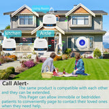 LIOTOIN Caregiver Pager Wireless Call Button Call Bell for Home/Elderly/Patients/Disabled Nurse Alert System3 Transmitters 3 Plugin Receivers (600+ft Operating Range)