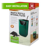 Zilla Aquactic Pet Reptile Internal Water Filter, For Up To 40 Gallons of Water