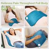 Snailax Heating Pad for Back Pain Relief, FSA HSA Eligible, Electric Heating Pads with Auto Shut Off Large for Neck, Shoulder, Knee, Leg, Cramps, Ideal Gifts for Woman, Man, Mom, Dad, Blue