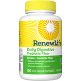 Renew Life Adult Daily Digestive Prebiotic Fiber, 150 Vegetarian Capsules (Package May Vary)