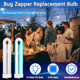 Kittmip Bug Zapper Replacement Bulb 15 W U Shaped Twin Tube Bulb Indoor Outdoor Bug Zapper Light Bulbs with 4 Pin Base (White, 4)