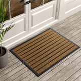 ubdyo Extra Durable Door Mat - Dirt Trapping Outdoor Welcome Mats - Non-Slip Outdoor Door Mats - Low Profile Front Door Mat - Doormat - Door Mats Indoor (36" x 24", Bright Brown)