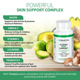 DERMOIA Eczema Supplements - Formulated Dyshidrotic Eczema Pills for Adults - Providing Eczema Relief, Targeting the Intervention of Eczema, Irritated Dry Skin, and Enhanced with Psoriasis Supplements