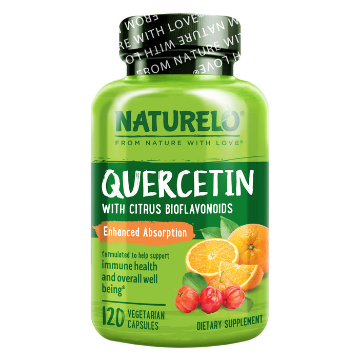 NATURELO Quercetin Citrus Bioflavonoid Complex with Enhanced Absorption - 120 Vegetarian Capsules