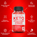 Keto ACV Gummies for Weight Loss - Apple Cider Vinegar Keto ACV Gummies Formulated to Support Advanced Weight Loss, Digestion, Detox & Cleansing. Made with 1000MG ACV Per Serving - 60 Gummies