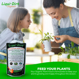 Natural Plant Food Fertilizer All-Purpose NPK Plant Care. 18 Balanced & Blended Vitamins & Minerals with Micro-Fungi and Bio-Organisms to boost your plants growth by Liqui-Dirt. Yields 50 Gallons