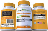RaeSun Botanics High Dose Vitamin C + Zinc Complex for Immune Support Health 120 Capsule 2 Month Supply Vegetable Capsule by RaeSun Botanics