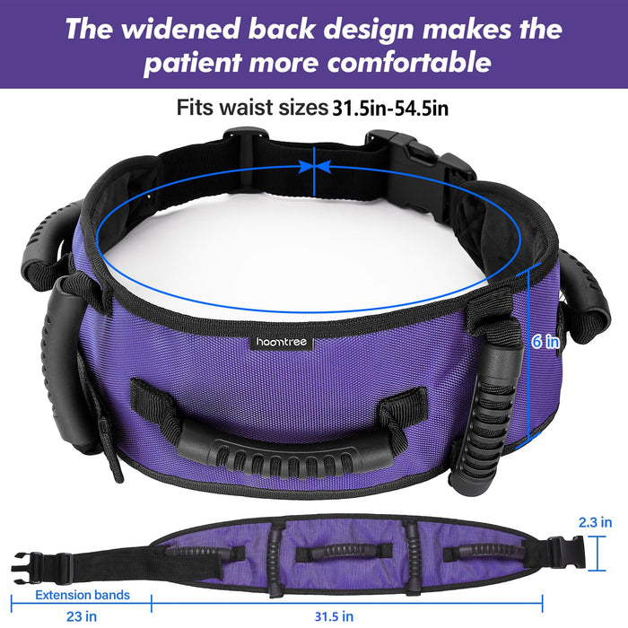 Gait Belt Transfer Belts with Padding Handles,Transfer Belts for Lifting Seniors with One-Click Buckle,Medical Nursing Gait Belt for Elderly,Patient,Pediatric,Handicap,Physical Therapy