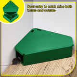 Qualirey 24 Pcs Mice Station with Keys Mouse Bait Stations Waterproof Mice Stations Outdoor Mice Traps Bait Boxes for Mice Indoor Outdoor, Bait Not Included, Suitable for Small Mice (Green)