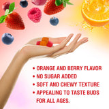 Calcium Magnesium Zinc Gummies with Vitamin D3 & K2 - High Potency Enhanced Absorption - Orange and Berry Flavored